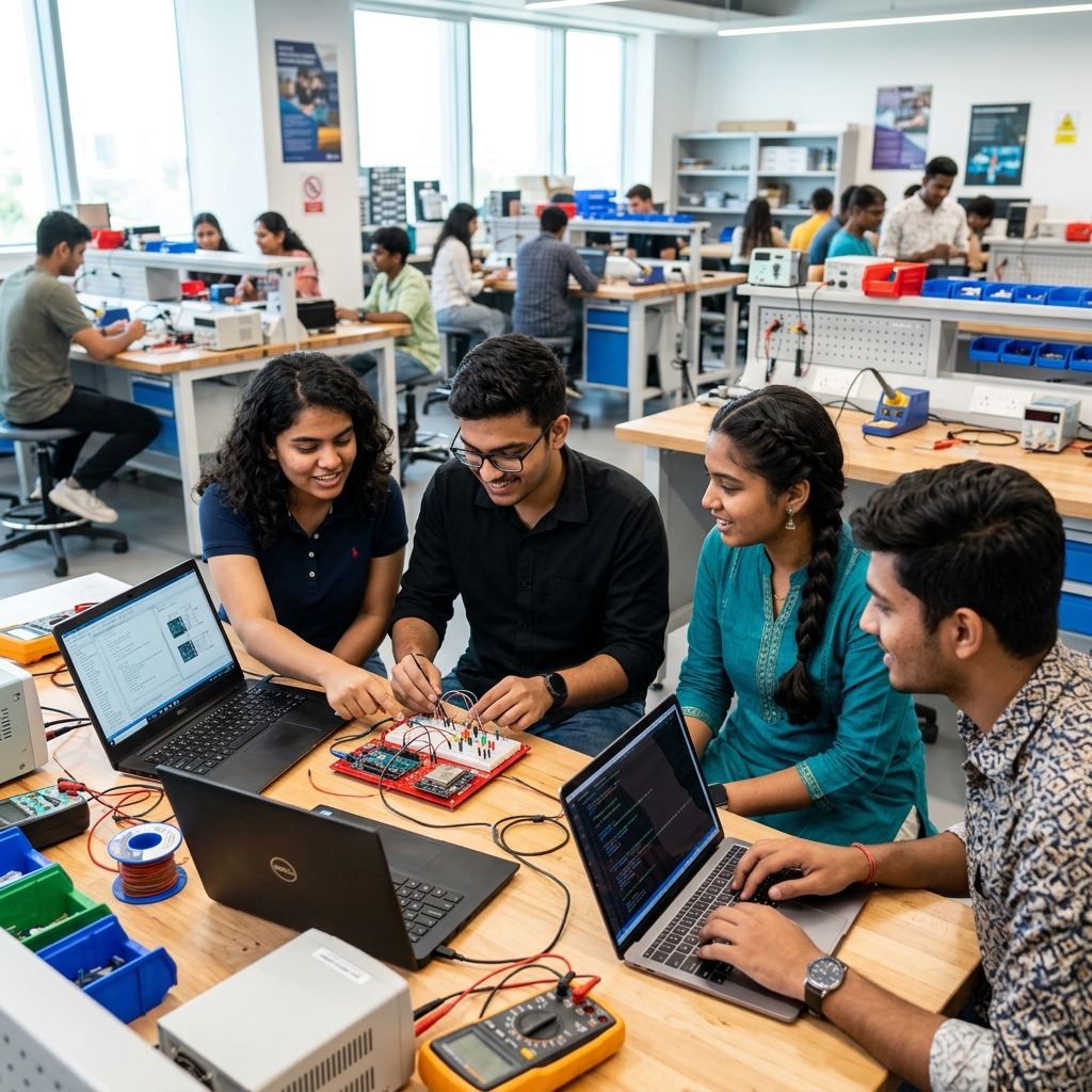 Students training in Datacubes IoT and technology lab
